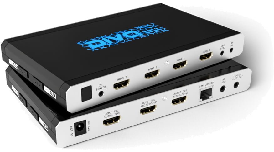 HDfury Diva: four HDMI inputs, two HDMI outputs and audio output